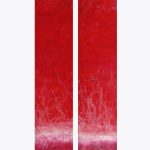 Diptico Horizonte 13, Acrílico sobre tela, 188x34,5 cm c/u, 2017