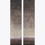 Diptico Horizonte 12, Acrílico sobre tela, 188x34,5 cm c/u, 2017